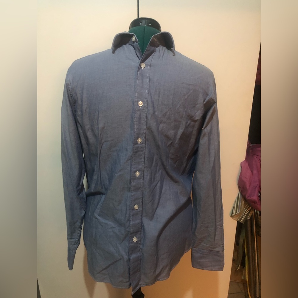 Blue button up